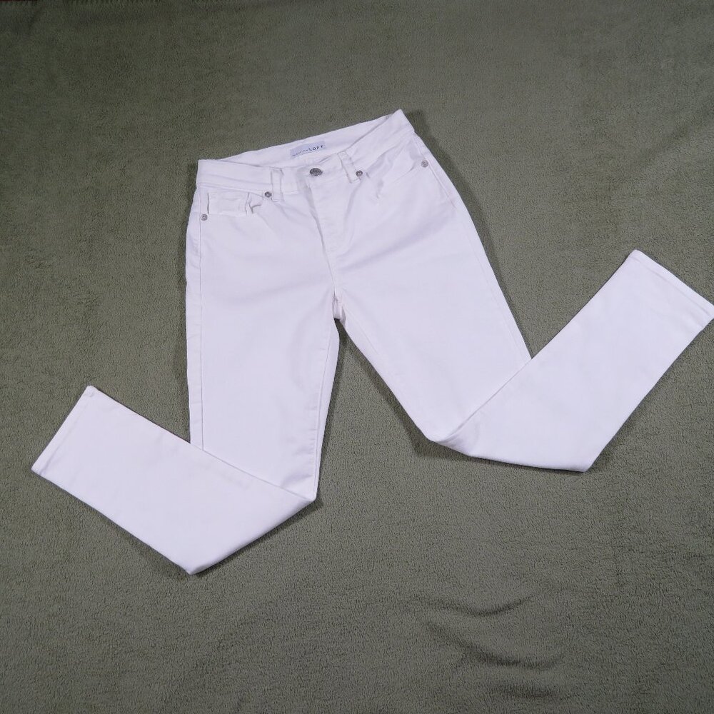 LOFT Girlfriend Jeans White 00P/24P
